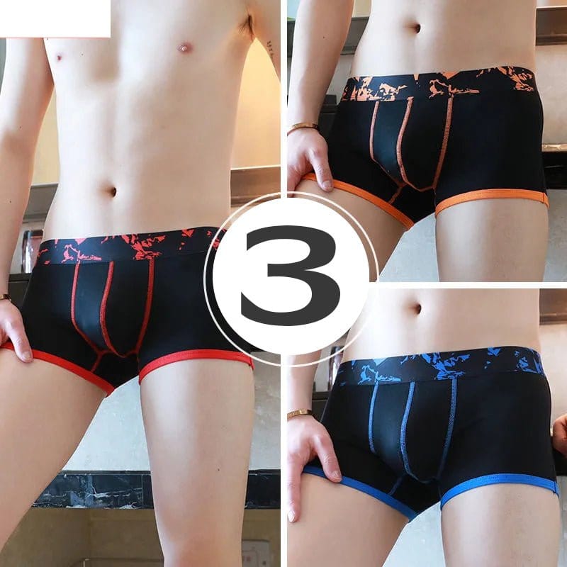 menaful Trunks Color7 / S 3 Pack Men’s U convex Cotton Breathable Trunks