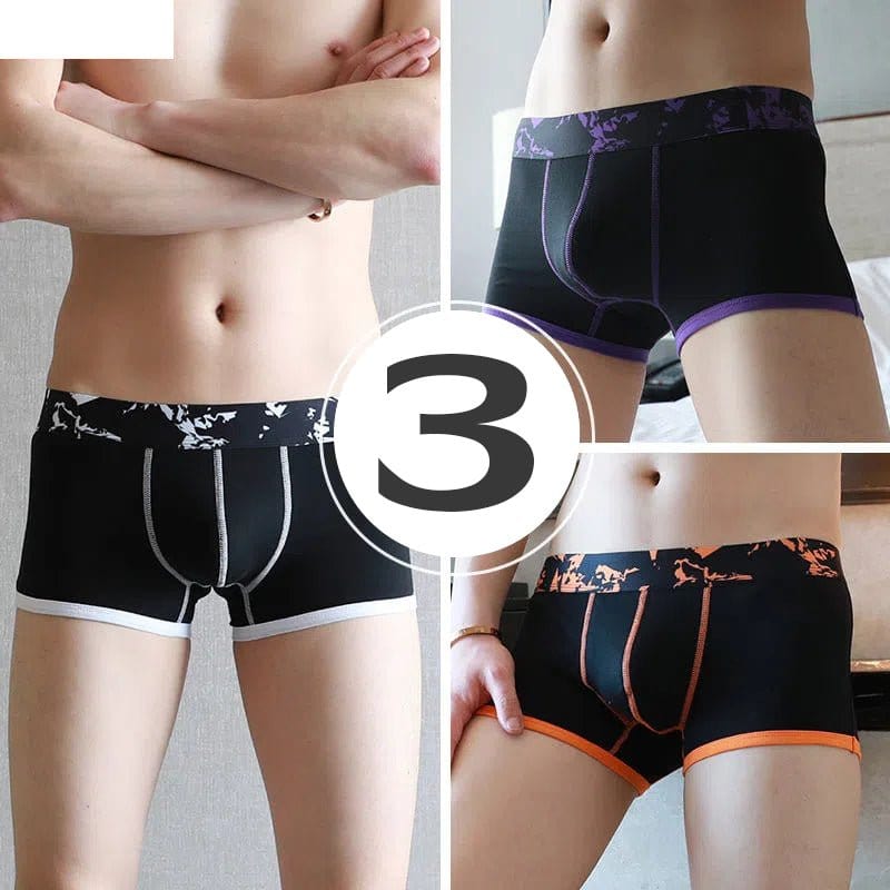 menaful Trunks Color8 / S 3 Pack Men’s U convex Cotton Breathable Trunks