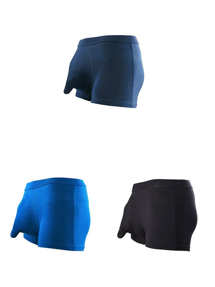 menaful Trunks Navy*Blue*Black / S 3 Pack Men’s Separate Sexy Free Stretch Trunks