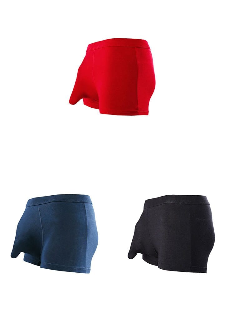 menaful Trunks Red*Navy*Black / S 3 Pack Men’s Separate Sexy Free Stretch Trunks