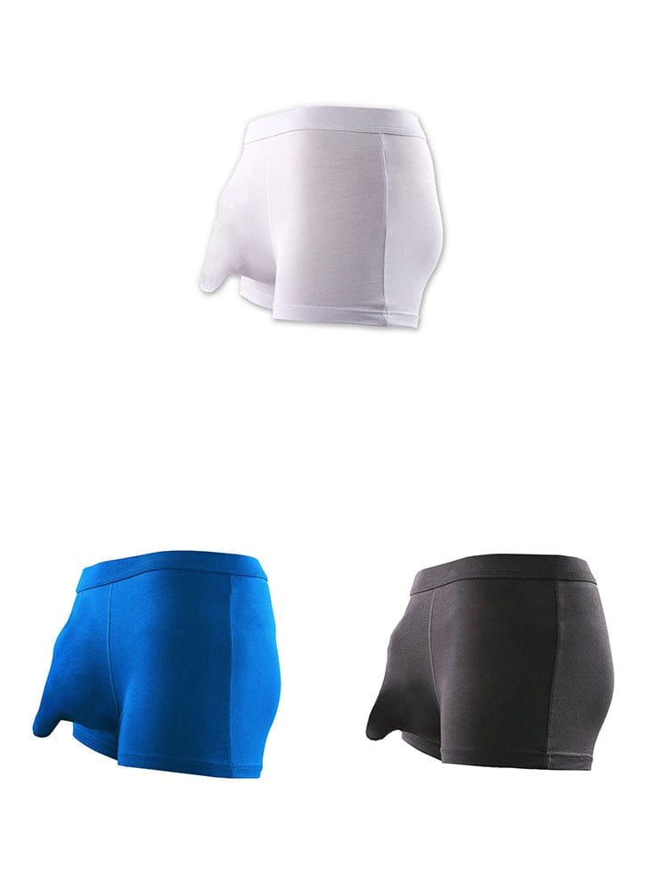 menaful Trunks White*Blue*Grey / S 3 Pack Men’s Separate Sexy Free Stretch Trunks