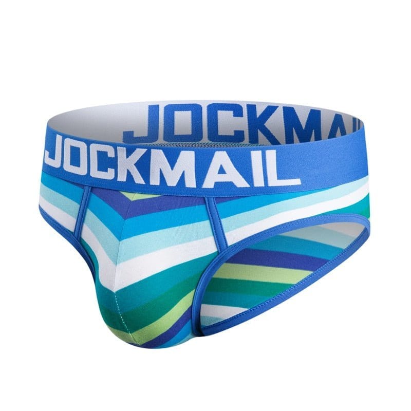 Menaful™ underwear All Blue / M (27-29) Jockmail Striped Briefs 3-Pack