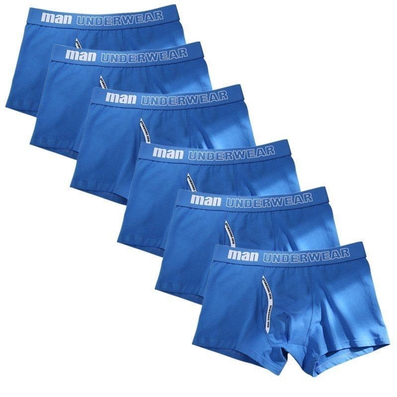 Menaful™ underwear All Blue / XS (25-29) Man Basic Accent Boxer Brief 6-Pack