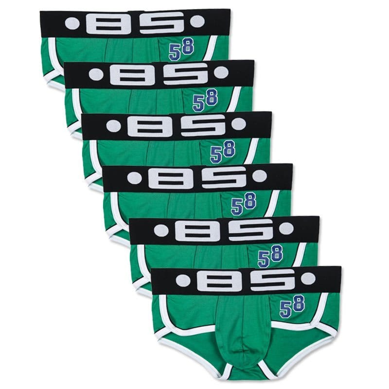 Menaful™ underwear All Green / M (30-32) 85 Collection Running Square Cut Boxer Briefs 6-Pack