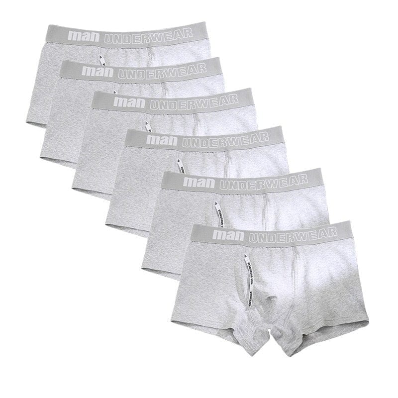 Menaful™ underwear All Grey / XS (25-29) Man Basic Accent Boxer Brief 6-Pack