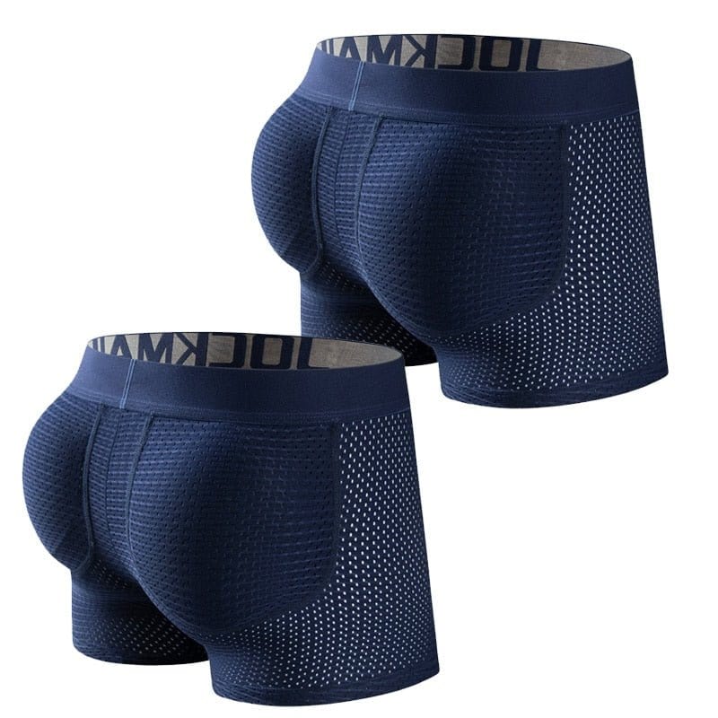 Menaful™ underwear All Navy / M (30-31) Jockmail Bun Buster Mesh Boxer Briefs 2-Pack