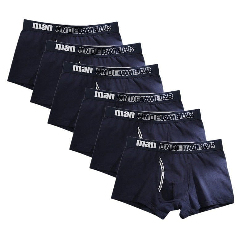 Menaful™ underwear All Navy / XS (25-29) Man Basic Accent Boxer Brief 6-Pack