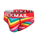 Menaful™ underwear All Red / M (27-29) Jockmail Striped Briefs 3-Pack