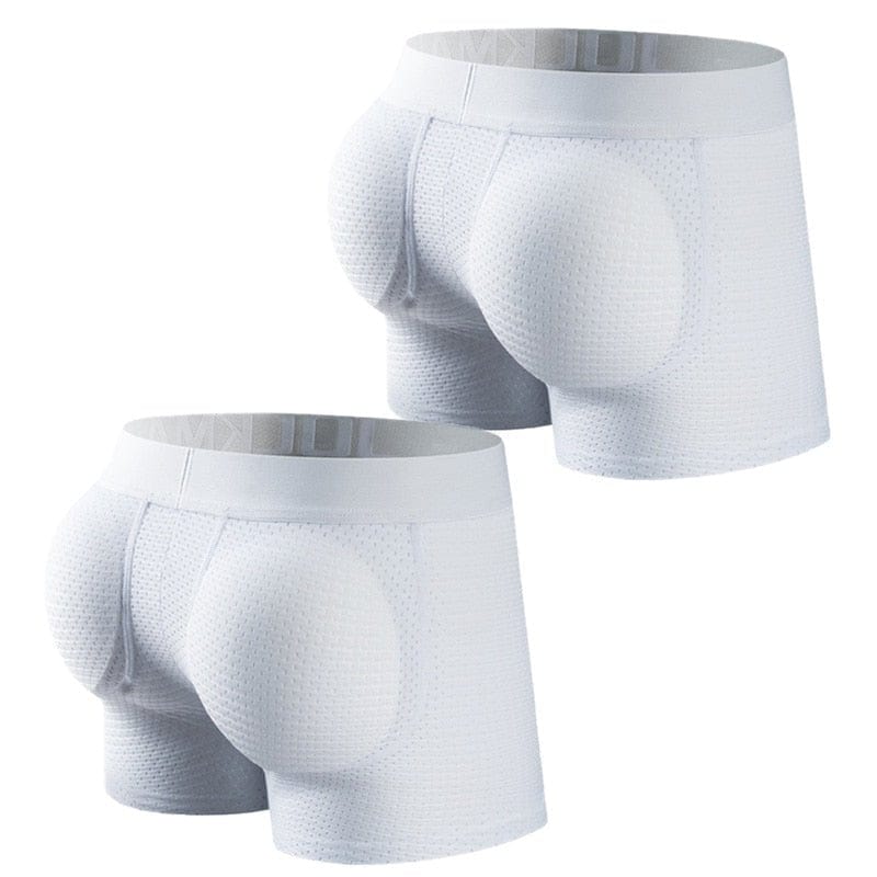 Menaful™ underwear All White / M (30-31) Jockmail Bun Buster Mesh Boxer Briefs 2-Pack