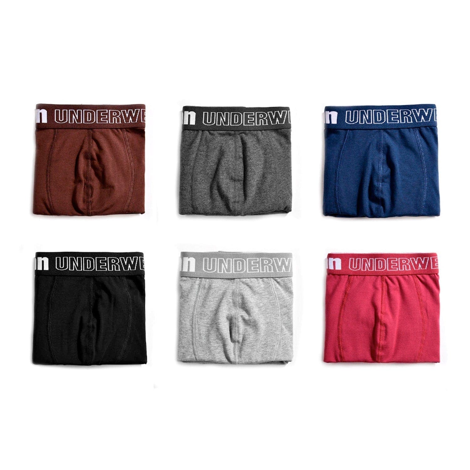 Menaful™ underwear Man Basic Boxer Briefs 6-Pack