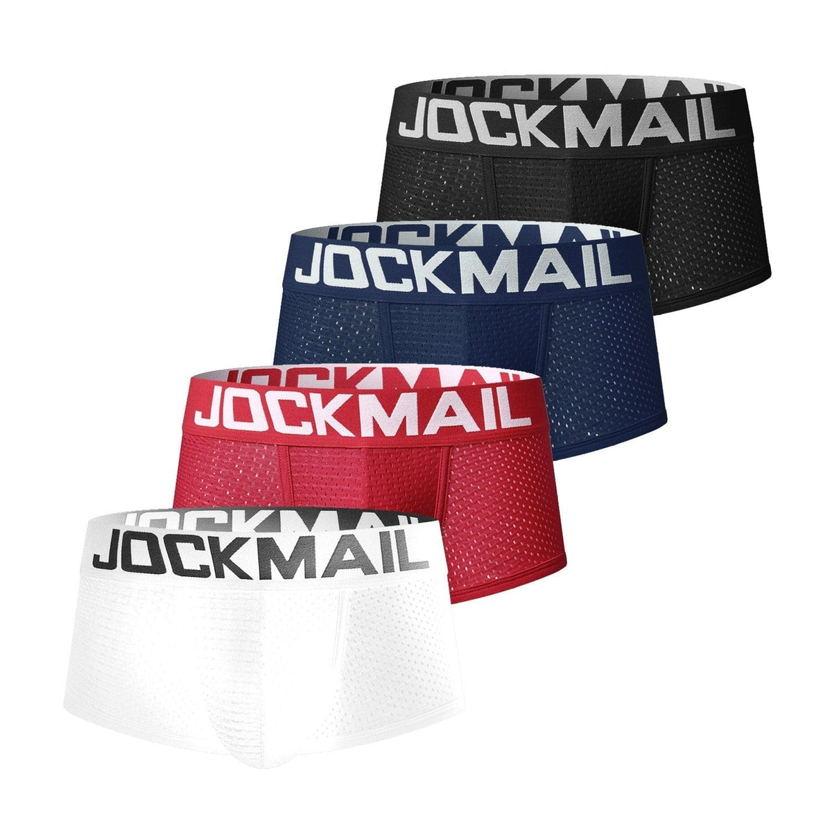 Menaful™ underwear Once of Each / M (28-30) Jockmail Mesh Boxer Briefs 4-Pack