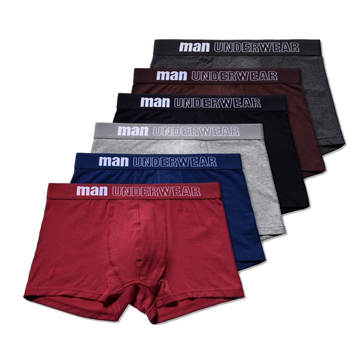 Menaful™ underwear One of Each / S (27-28) Man Basic Boxer Briefs 6-Pack