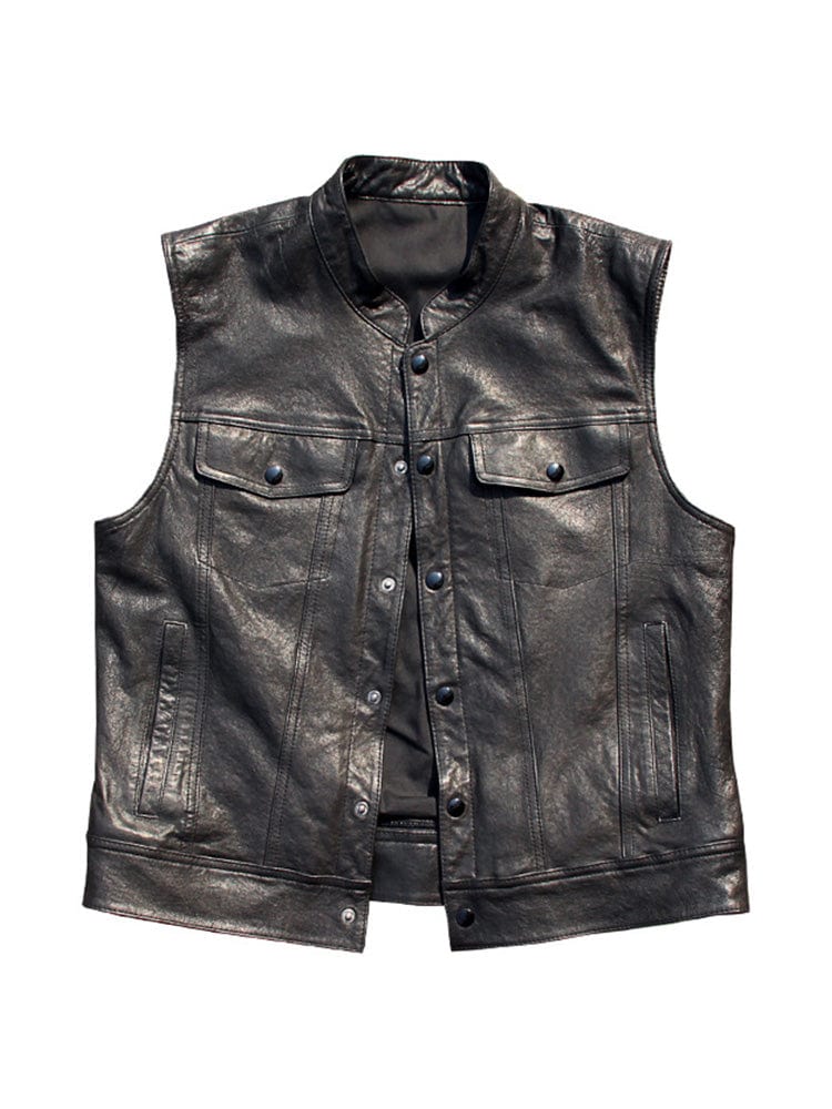 menaful Vegetable Tanned Sheepskin Vintage Vest