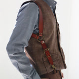 MENAFUL™ Vintage Top Layer Cowhide Hook Strap