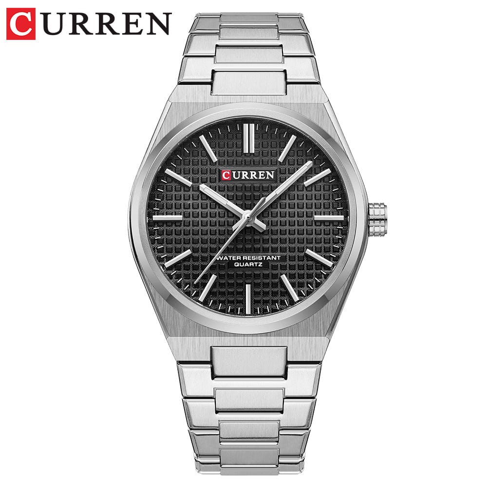 Menaful™ white+black Men's simple and fashionable business quartz watch (Japanese movement)