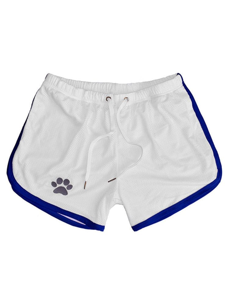 menaful White & Blue / M Bear Pride Paw Shorts