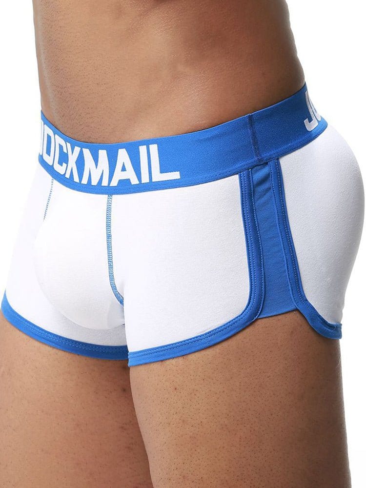 menaful White / M 3D Padded Push Up Boxer Briefs