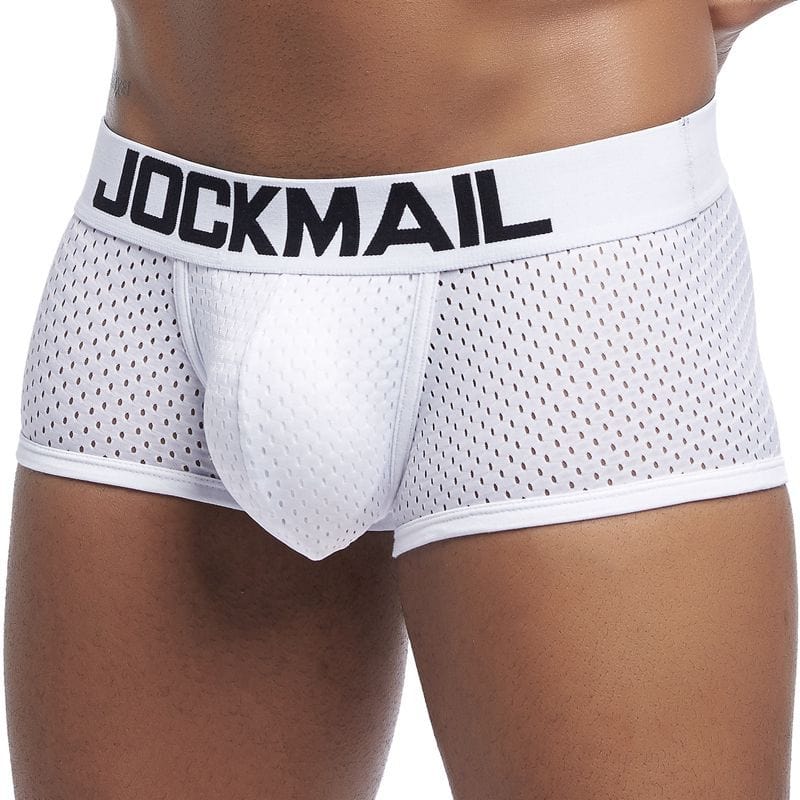 menaful White / M Breathable Men's Boxer Briefs