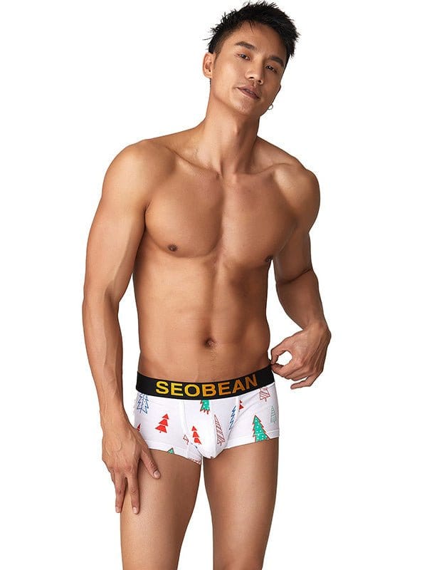 menaful White / M Christmas Tree Boxer Briefs