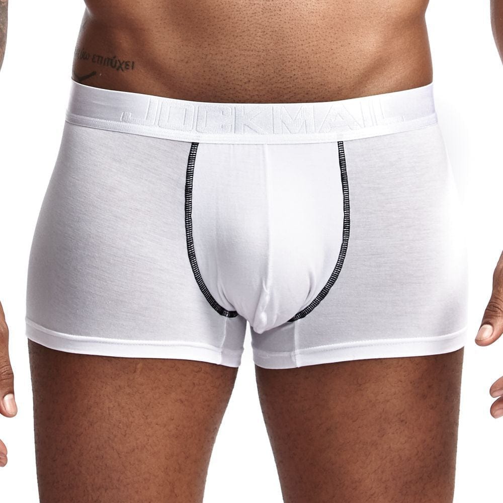 menaful White / M Classic Breathable Dual Pouch Trunks