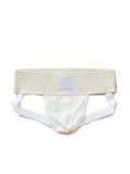 menaful White / M Low Rise Cotton Letter Thong