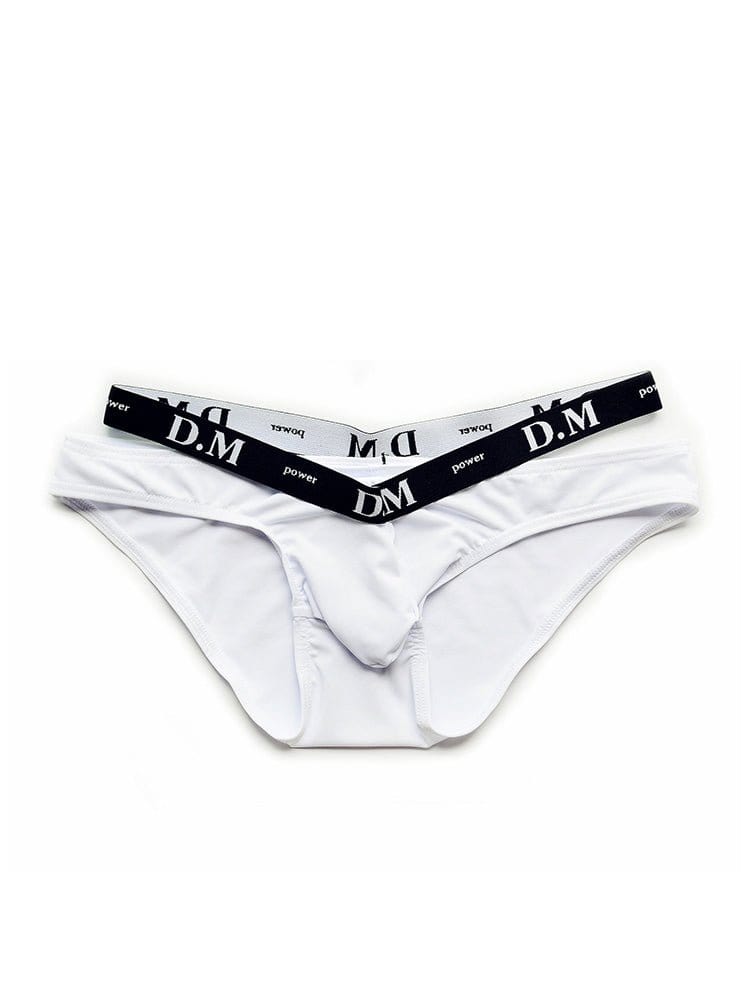 menaful White / M Low Waist Sexy Bulge Pocket Briefs