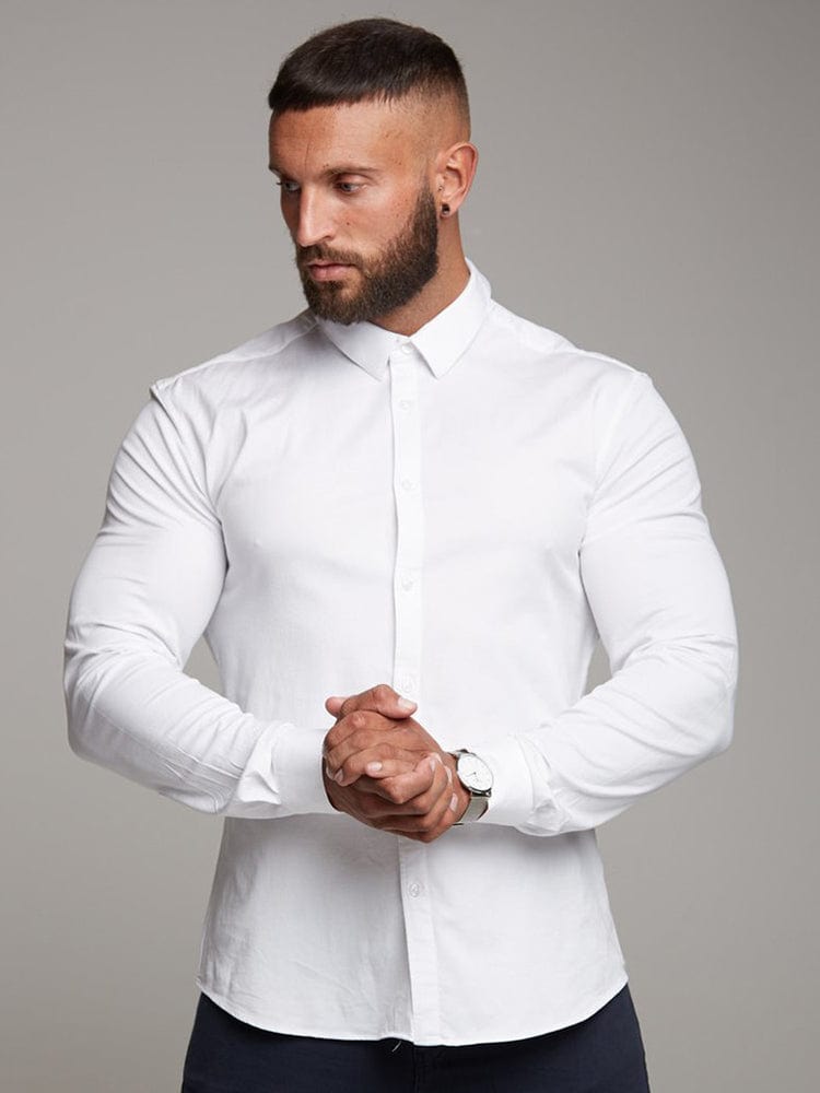 menaful White / M Men's Fitness Long Sleeve Sports Shirt