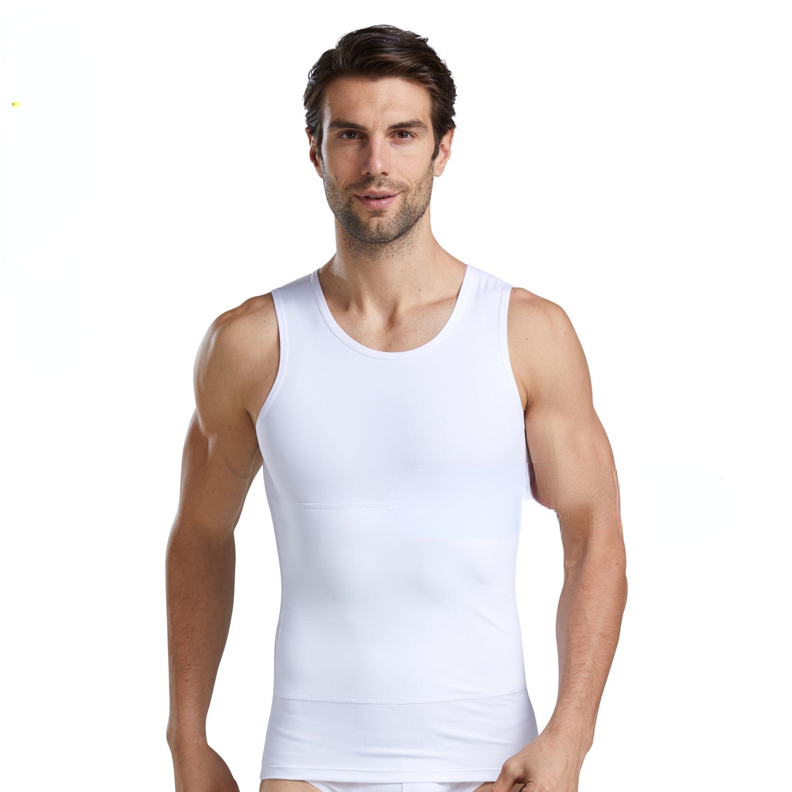 Menaful™ white / M Men's High-Elasticity Sleeveless Tummy Control Vest