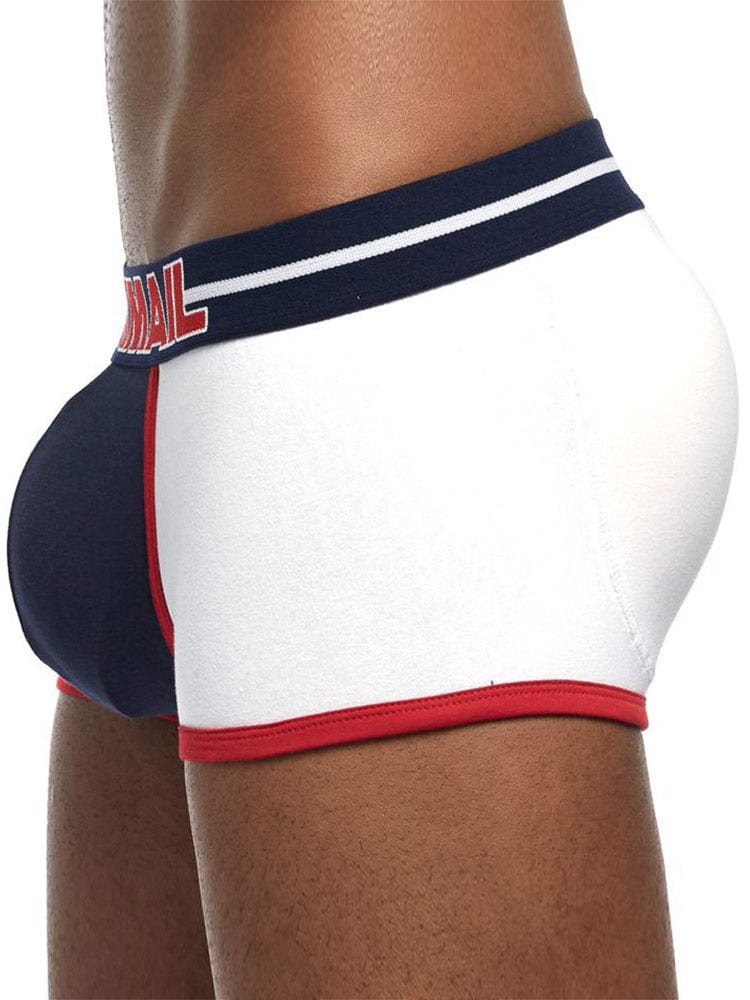 menaful White / M Men's Invisible Padded Sponge Butt Lift Boxer