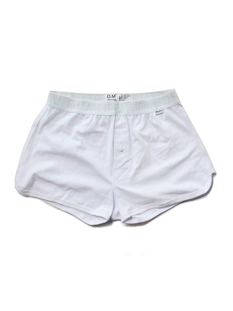 menaful White / M Men's Low Waist Sexy Home Plus Size Boxer Shorts