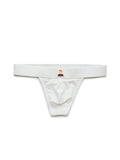 menaful White / M Men's Low Waist Sexy Solid Color Cartoon Head Thong