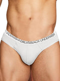 menaful White / M Men's Low Waist Solid Color Modal Comfort High Cut Briefs