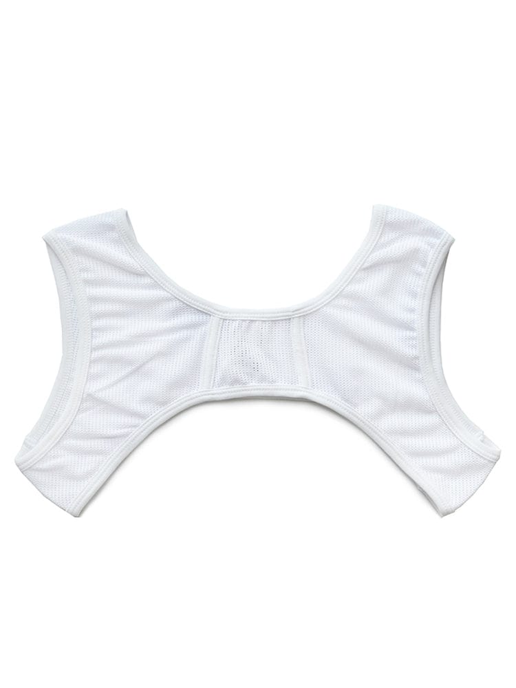 menaful White / M Men's Party Gym Elastic Chest Strap Harness