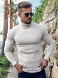 menaful White / M Men's Sports Casual Slim Long-sleeved T-shirt