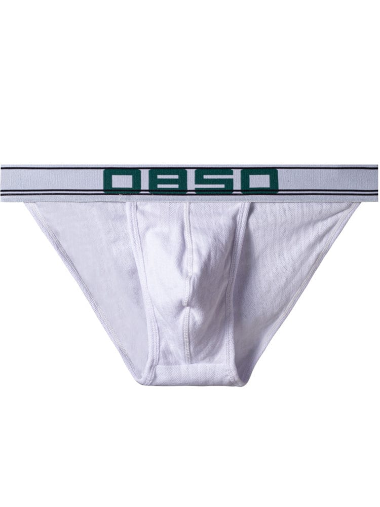 menaful White / M Men's Sports High Cut Briefs