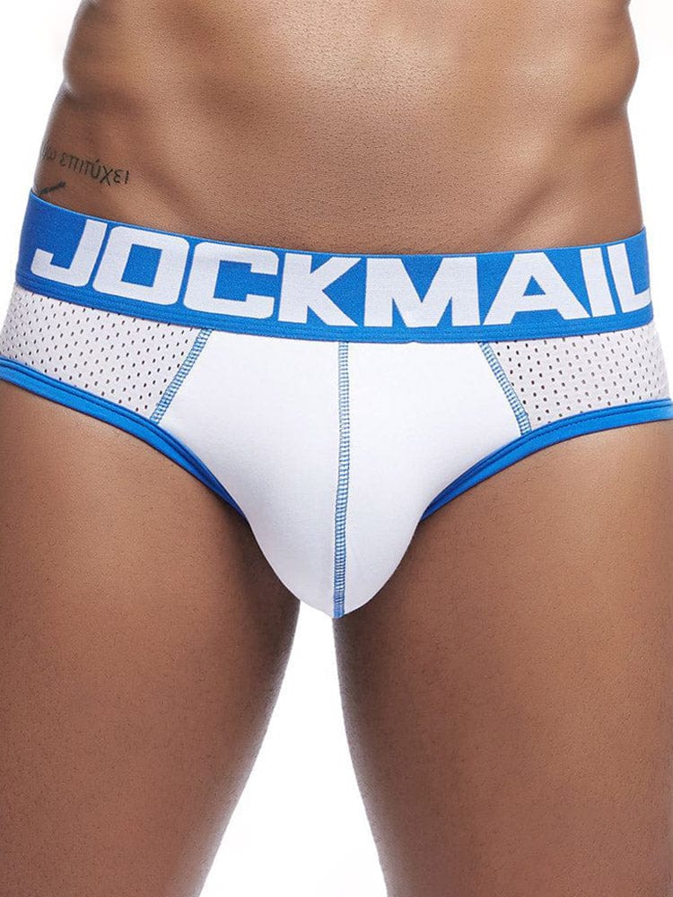 menaful White / M Mesh Breathable Sports Briefs