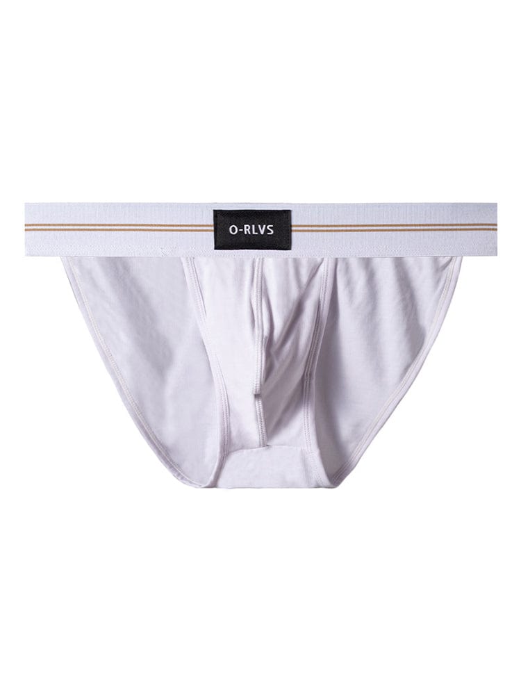 menaful White / M Modal Men's Breathable Low Waist Briefs