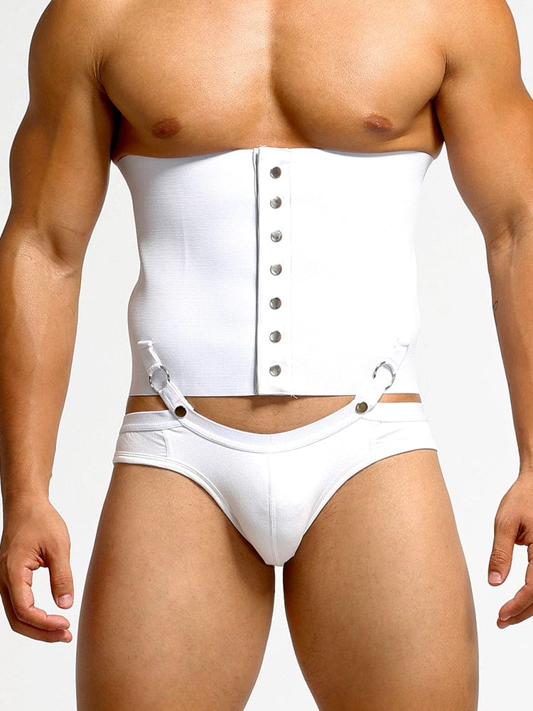 menaful White / M Removable Shapewear Belly Band Briefs