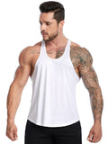 menaful White / M Sleeveless Fitness Vest