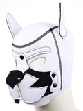 menaful White Removable Dog Head Nostril Foxhound Mask