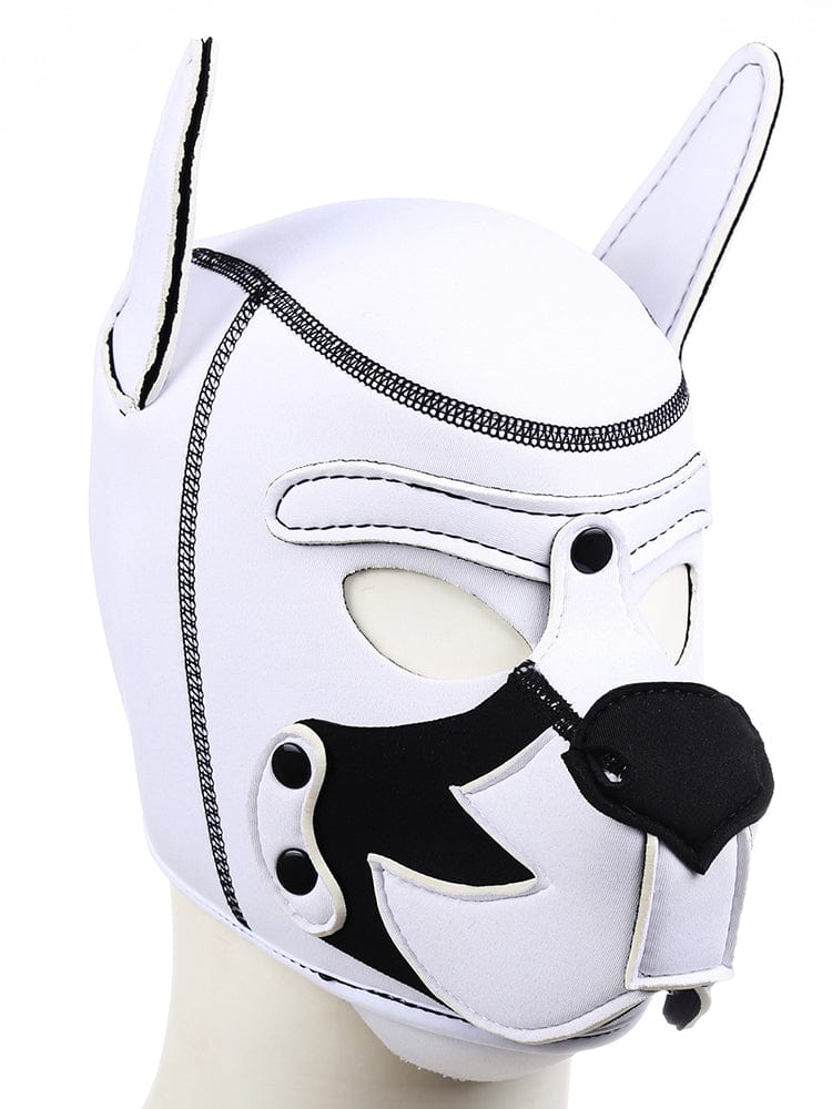 menaful White Removable Dog Head Nostril Foxhound Mask