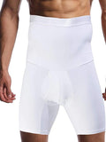 menaful White / S Men's Silicone Anti-Slip High Waist Shaping Boxer Briefs