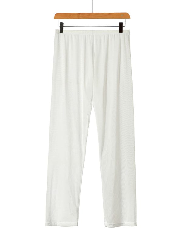 menaful White / S Men's Thin Sexy Pajama Pants