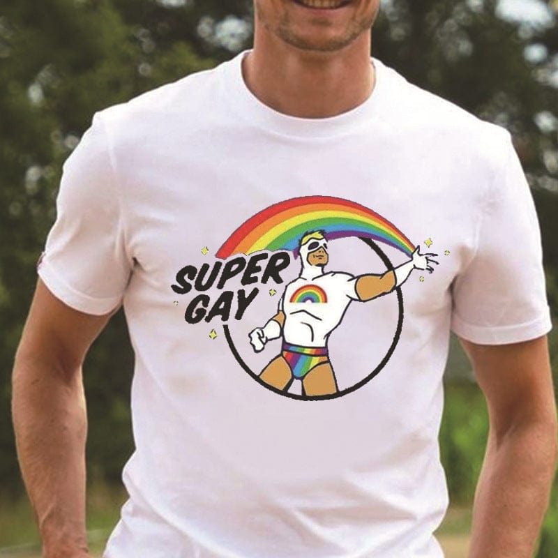 Menaful™ white / S Super Gay T-shirt