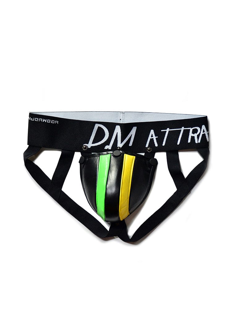 menaful Yellow+Green / M Low Waist Sexy Color Blocking Double Thong