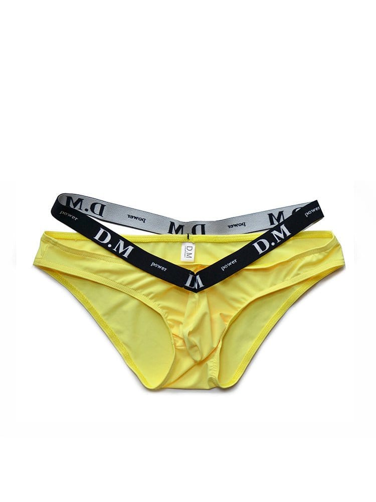 menaful Yellow / M Low Waist Sexy Bulge Pocket Briefs