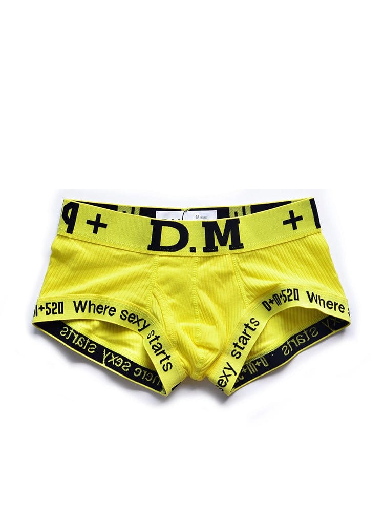 menaful Yellow / M Low Waist Sexy Cotton Comfort Capsule Boxer Briefs