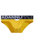 menaful Yellow / M Men's Crotch Double Low Waist Briefs