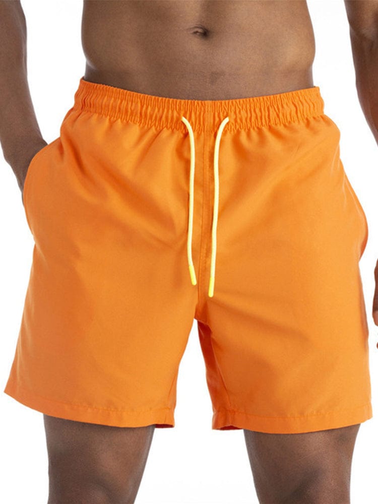 menaful Yellow / M Men's Plus Size Athletic Casual Board Shorts