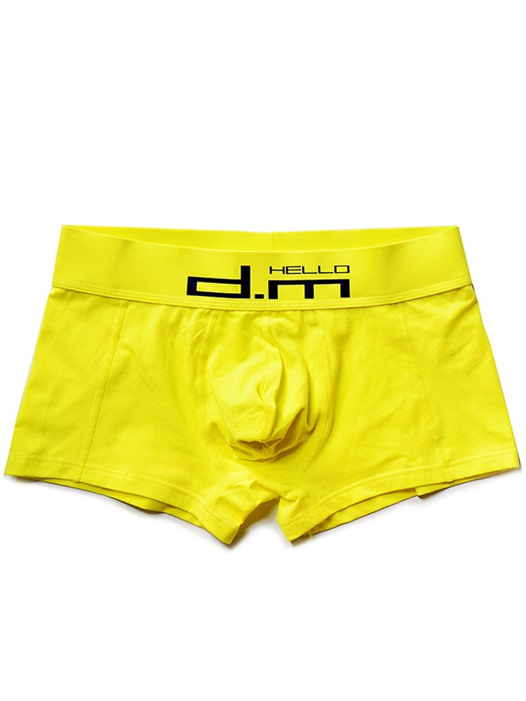 menaful Yellow / M Simple Cotton Solid Colour Boxer Briefs